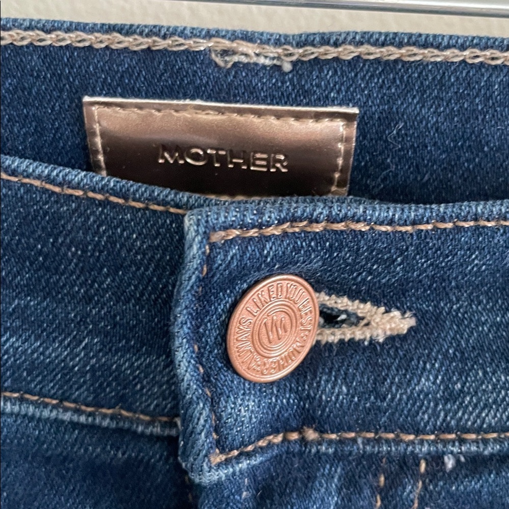 Mother The Hustler Ankle Fray Jeans Women’s Size 26 Home Movies Dark Wash - Picture 8 of 11